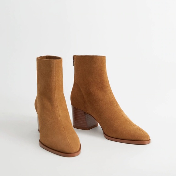 MANGO Leather Ankle Boots - Picture 2 of 5